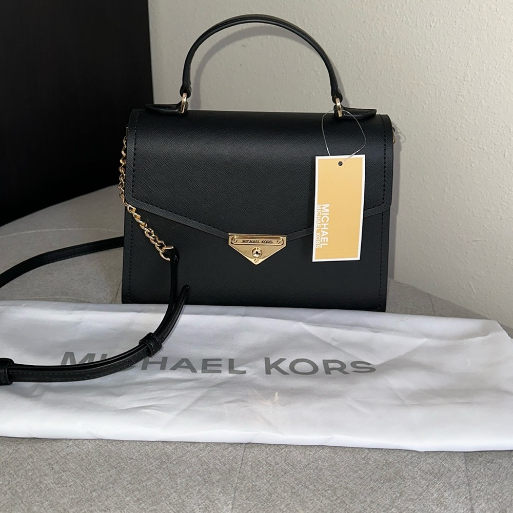 Michael Kors Grace MD TH Satchel black handle or cross body